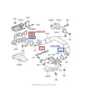 Junta do Coletor de Escape (Tubo para Coletor)  Land Rover Discovery 3 e 4 Diesel 2.7 TD6 / Range Rover Sport Diesel 2.7 TD6 - 1331259 - Marca Britpart