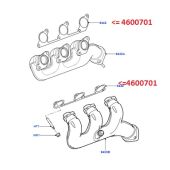 Junta Coletor Escape Motor 4.0 V6 - Land Rover Discovery 3 e 4 4.0 V6 2005-2014 - 4600701 - Marca Land Rover