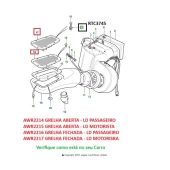 Grelha de Plastico Fechada Lado Direito (Passageiro)  -  Land Rover Defender - AWR2216 - Marca Eurospare