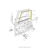 Kit de Canaletas do Vidro Dianteiro Lado Direito (Somente as Canaletas) - Land Rover Defender - DA4878 - Marca Britpart
