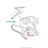 Tensionador da Correia Dentada Motor 200TDI - Land Rover Defender 200TDI 1990-1995 / Discovery 1 200TDI 1989-1994 - ERR2530 - Marca Allmakes  PR2