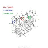 Parafuso do Cabeçote do Motor 200/300TDI (M12 x 140) - Land Rover Defender 1987-2006 / Discovery 1 200-300TDI 1989-1998 - ERR1939 - Marca Allmakes PR2 (Unitario)