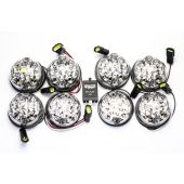 Kit de Lanternas de Led Transparentes (8 Lanternas + 1 Rele) - Land Rover Defender Ate 2006 - GL1191 GET007 - Marca Wipac