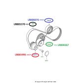 Polia do Virabrequim - Land Rover Freelander 2 3.2 V6 Gas 2007-2014 - LR005993 - Marca GATES