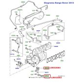 Junta do Tubo de Retorno de Oleo do Turbo - Motor 2.0 16V Gas - Land Rover Discovery Sport 2015 > / Freelander 2 2007-2014 / Range Rover 2013 > / Evoque 2012 > / Range Rover Sport 2014 > - LR032083 - Marca Allmakes (Unitario)