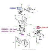 Coxim Inferior do Motor 3.2 Gas - Land Rover Freelander 2 3.2 V6 Gas 2007-2012 - LR021634 - Marca Allmakes