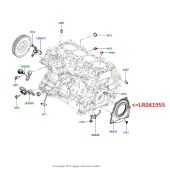 Retentor Traseiro do Virabrequim Motor 2.0 16V - Land Rover Evoque 2.0 16V Gas 2012 > / Freelander 2 2.0 16V 2007-2014 / Range Rover Sport 2.0 16V 2014 - LR162092 LR041955 - Marca Corteco