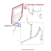 Borracha da Porta Lateral Traseira Direita Land Rover Defender 1999-2010 - LR077684 LR044309 - Marca Allmakes