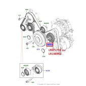 Polia da Correia Poly V (Tambor Falso 80mm) - Land Rover Range Rover Sport 2.0 Gas 2014 > / Discovery Sport 2.0 Gas e DSL 2015 > / Discovery 5 2.0 Gas e DSL 2017 > / Velar 2.0 Gas e DSL 2017 > - LR138946 - Marca INA