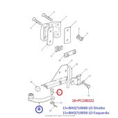 Limitador da Porta Dianteira - Lado Esquerdo - Land Rover Defender - BHQ710050 - Marca Allmakes 