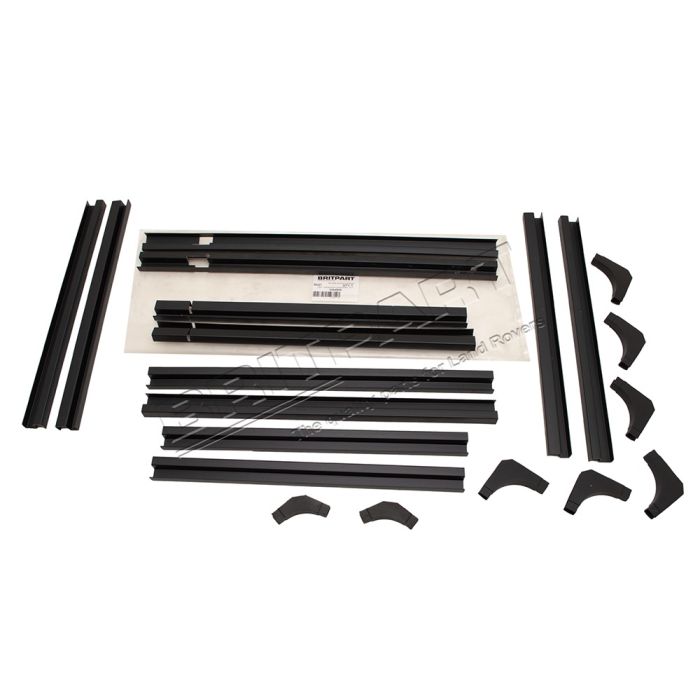 Kit de Canaletas dos Vidros das Portas Dianteira e Laterais Traseira - 4 portas (Somente as Canaletas) - Land Rover Defender 1994-2006 - DA4909 - Marca Allmakes