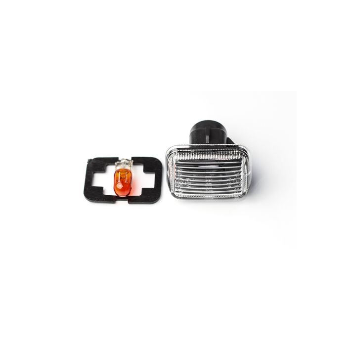 Lanterna de Seta Lateral (Transparente) Land Rover Defender 1995-1998 / Discovery 1 1989-1999 / Range Rover 1995-1999 - XGB000020- Marca Allmakes (Unitario)