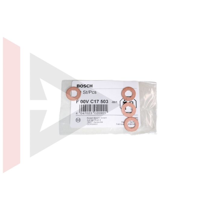 Kit 4 Arruelas dos Bicos Injetores de Combustivel - Land Rover Freelander 2 2.2 Diesel 2011-2014 / Evoque 2.2 Diesel 2012 - LR032818 - Marca Bosch