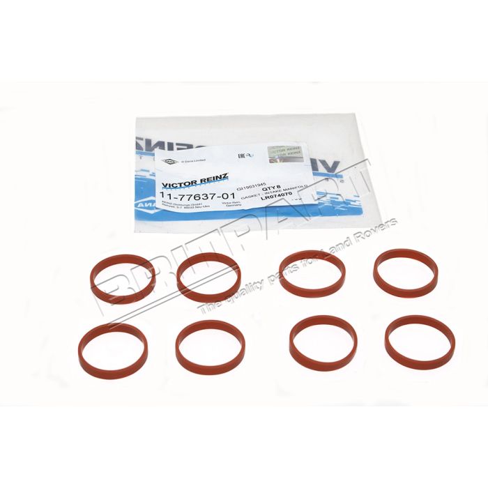 Kit de 8 Juntas do Coletor de Admissão - Motor 2.0 Ingeniun - Land Rover Discovery Sport 2015 > / Discovery 5 2017 > / New Defender 2020 > / New Evoque 2019 > / Evoque 2012-2018 / Range Rover Sport 2014 > / Velar 2017 > - LR074070 - Marca Reinz