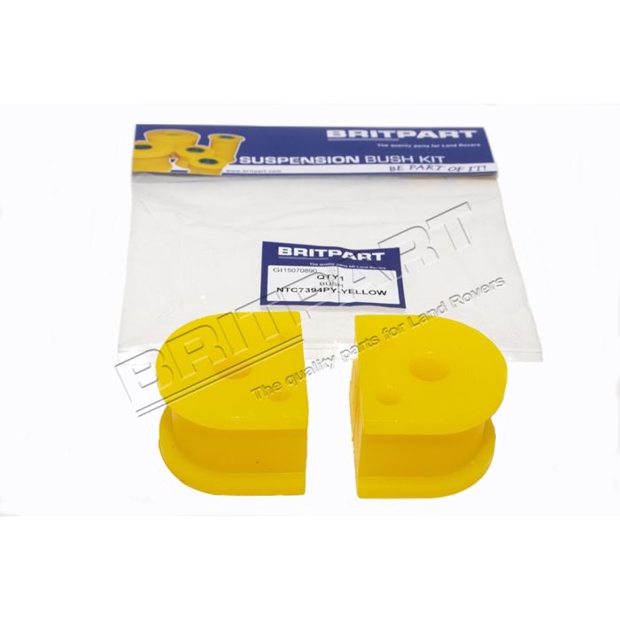 Par de Buchas Barra Estabilizadora Traseira (Poliuretano/Amarela) -  Land Rover Defender 90 1987-1998 / Discovery 1 1989-1999 - NTC7394 - Marca Britpart