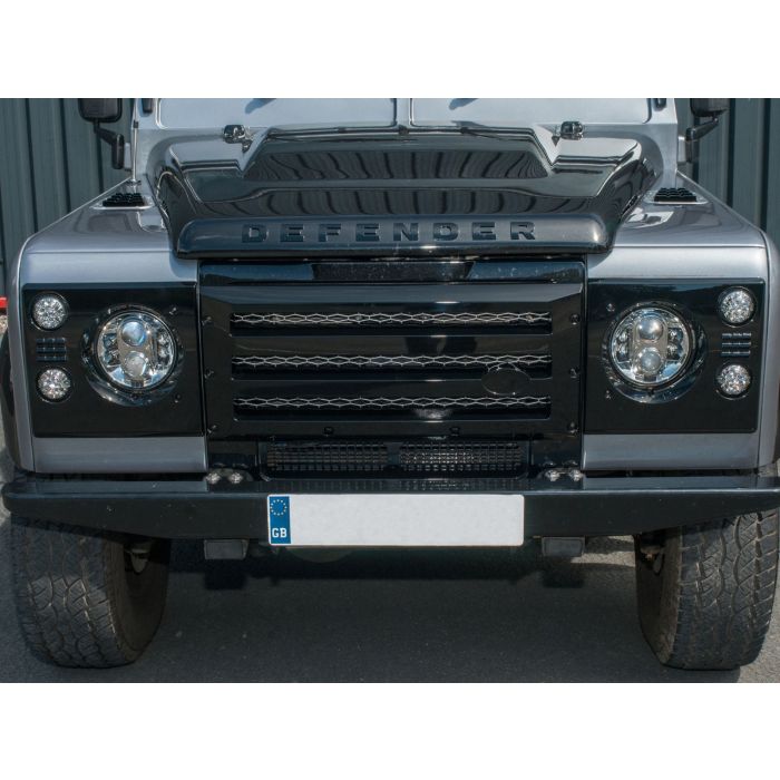 KIt XS Grade Dianteira e Acabamento dos Farois (Cor: Preto Brilhante) - Land Rover Defender 1994-2006 - TF270 - Marca Terrafirma